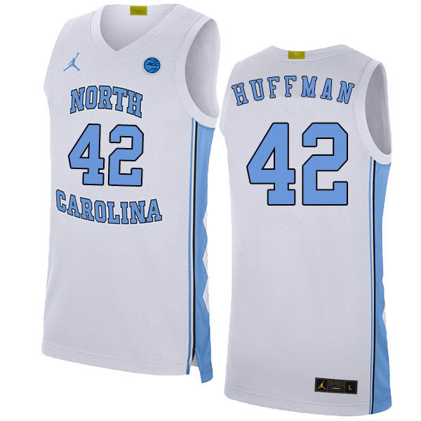 2020 Men #42 Brandon Huffman North Carolina Tar Heels College Basketball Jerseys Sale-White